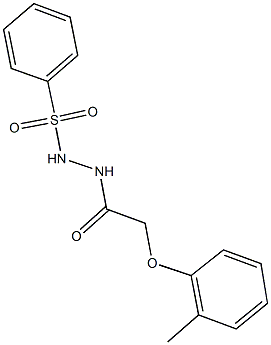 N'-[2-(2-methylphenoxy)acetyl]benzenesulfonohydrazide Struktur