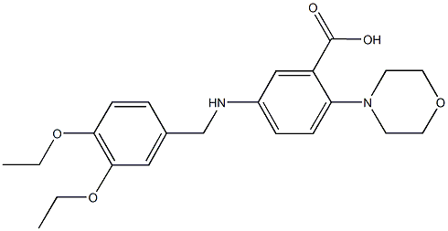 5-[(3,4-diethoxybenzyl)amino]-2-(4-morpholinyl)benzoic acid