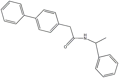 2-[1,1'-biphenyl]-4-yl-N-(1-phenylethyl)acetamide Structure