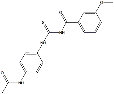  N-[4-({[(3-methoxybenzoyl)amino]carbothioyl}amino)phenyl]acetamide