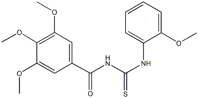 N-(2-methoxyphenyl)-N'-(3,4,5-trimethoxybenzoyl)thiourea Structure