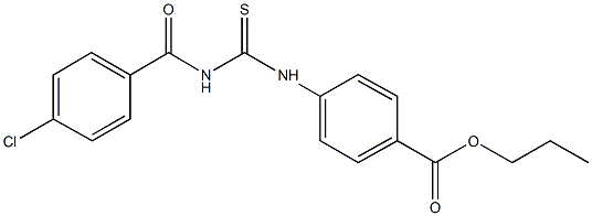 propyl 4-({[(4-chlorobenzoyl)amino]carbothioyl}amino)benzoate 结构式