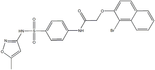 2-[(1-bromo-2-naphthyl)oxy]-N-(4-{[(5-methylisoxazol-3-yl)amino]sulfonyl}phenyl)acetamide Struktur