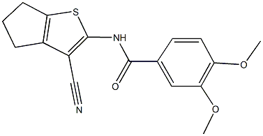 N-(3-cyano-5,6-dihydro-4H-cyclopenta[b]thien-2-yl)-3,4-dimethoxybenzamide Structure