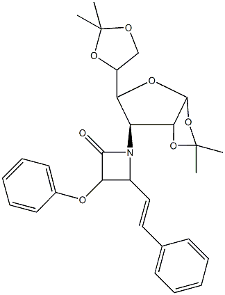  1-[5-(2,2-dimethyl-1,3-dioxolan-4-yl)-2,2-dimethyltetrahydrofuro[2,3-d][1,3]dioxol-6-yl]-3-phenoxy-4-(2-phenylvinyl)-2-azetidinone