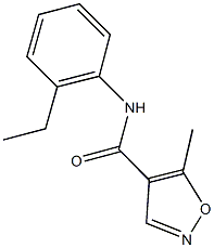 N-(2-ethylphenyl)-5-methyl-4-isoxazolecarboxamide Structure
