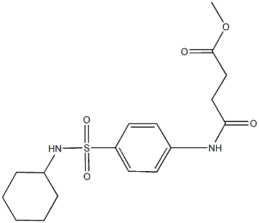 methyl 4-{4-[(cyclohexylamino)sulfonyl]anilino}-4-oxobutanoate Struktur