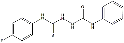2-[(4-fluoroanilino)carbothioyl]-N-phenylhydrazinecarboxamide Struktur