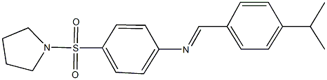 N-(4-isopropylbenzylidene)-N-[4-(1-pyrrolidinylsulfonyl)phenyl]amine Structure