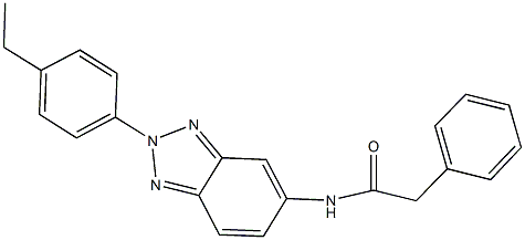 N-[2-(4-ethylphenyl)-2H-1,2,3-benzotriazol-5-yl]-2-phenylacetamide 化学構造式