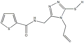 N-[(4-allyl-5-sulfanyl-4H-1,2,4-triazol-3-yl)methyl]-2-thiophenecarboxamide,,结构式