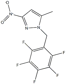 3-nitro-5-methyl-1-(2,3,4,5,6-pentafluorobenzyl)-1H-pyrazole Struktur