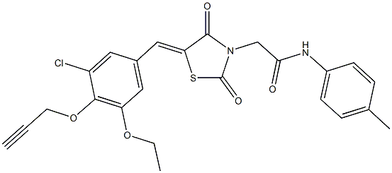  2-{5-[3-chloro-5-ethoxy-4-(2-propynyloxy)benzylidene]-2,4-dioxo-1,3-thiazolidin-3-yl}-N-(4-methylphenyl)acetamide
