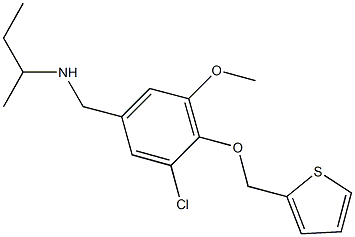 N-(sec-butyl)-N-[3-chloro-5-methoxy-4-(2-thienylmethoxy)benzyl]amine Structure