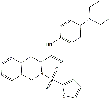 N-[4-(diethylamino)phenyl]-2-(2-thienylsulfonyl)-1,2,3,4-tetrahydro-3-isoquinolinecarboxamide