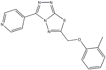 6-[(2-methylphenoxy)methyl]-3-(4-pyridinyl)[1,2,4]triazolo[3,4-b][1,3,4]thiadiazole Structure