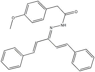 2-(4-methoxyphenyl)-N'-[3-phenyl-1-(2-phenylvinyl)-2-propenylidene]acetohydrazide 化学構造式