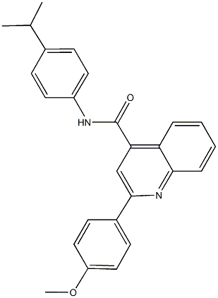 N-(4-isopropylphenyl)-2-(4-methoxyphenyl)-4-quinolinecarboxamide Struktur