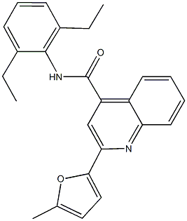 N-(2,6-diethylphenyl)-2-(5-methyl-2-furyl)-4-quinolinecarboxamide 化学構造式