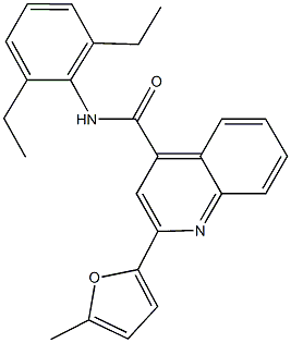 N-(2,6-diethylphenyl)-2-(5-methyl-2-furyl)-4-quinolinecarboxamide 结构式