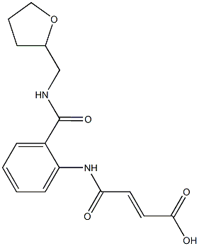 4-oxo-4-(2-{[(tetrahydro-2-furanylmethyl)amino]carbonyl}anilino)-2-butenoic acid Structure