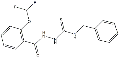 N-benzyl-2-[2-(difluoromethoxy)benzoyl]hydrazinecarbothioamide Structure