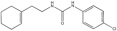 N-(4-chlorophenyl)-N'-(2-cyclohex-1-en-1-ylethyl)urea Struktur