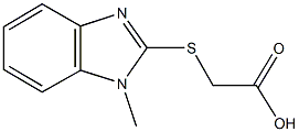 [(1-methyl-1H-benzimidazol-2-yl)sulfanyl]acetic acid Struktur