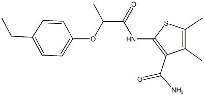 2-{[2-(4-ethylphenoxy)propanoyl]amino}-4,5-dimethyl-3-thiophenecarboxamide