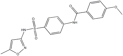 4-methoxy-N-(4-{[(5-methylisoxazol-3-yl)amino]sulfonyl}phenyl)benzamide 化学構造式