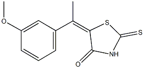 5-[1-(3-methoxyphenyl)ethylidene]-2-thioxo-1,3-thiazolidin-4-one Structure