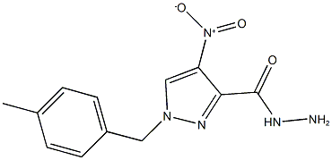 4-nitro-1-(4-methylbenzyl)-1H-pyrazole-3-carbohydrazide Structure