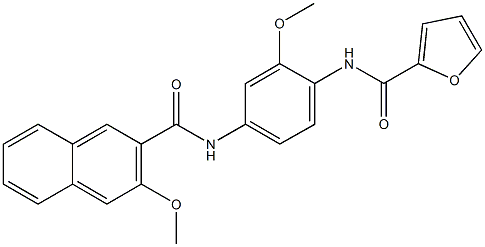 N-{2-methoxy-4-[(3-methoxy-2-naphthoyl)amino]phenyl}-2-furamide Structure