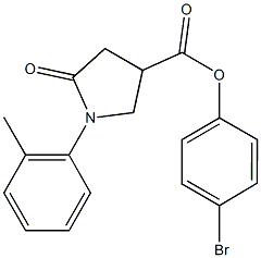  4-bromophenyl 1-(2-methylphenyl)-5-oxo-3-pyrrolidinecarboxylate