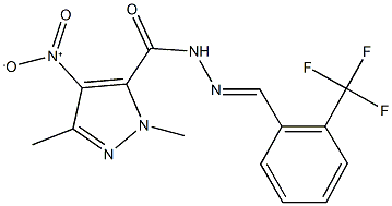 4-nitro-1,3-dimethyl-N'-[2-(trifluoromethyl)benzylidene]-1H-pyrazole-5-carbohydrazide