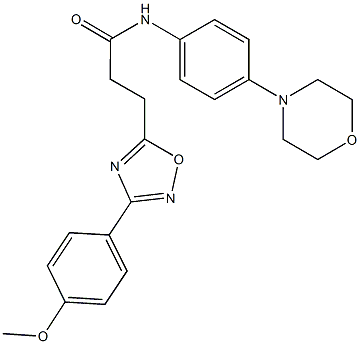 3-[3-(4-methoxyphenyl)-1,2,4-oxadiazol-5-yl]-N-[4-(4-morpholinyl)phenyl]propanamide Structure