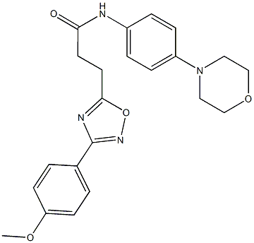 3-[3-(4-methoxyphenyl)-1,2,4-oxadiazol-5-yl]-N-[4-(4-morpholinyl)phenyl]propanamide 化学構造式