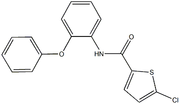 5-chloro-N-(2-phenoxyphenyl)-2-thiophenecarboxamide 化学構造式