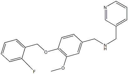 N-{4-[(2-fluorobenzyl)oxy]-3-methoxybenzyl}-N-(3-pyridinylmethyl)amine Structure