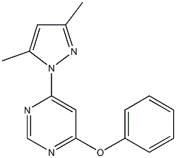 6-(3,5-dimethyl-1H-pyrazol-1-yl)-4-pyrimidinylphenylether Structure