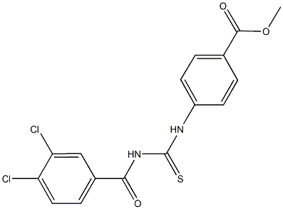 methyl 4-({[(3,4-dichlorobenzoyl)amino]carbothioyl}amino)benzoate Structure