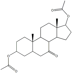 17-(acetyloxy)-7-oxoandrostan-3-yl acetate 化学構造式