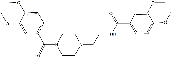 N-{2-[4-(3,4-dimethoxybenzoyl)-1-piperazinyl]ethyl}-3,4-dimethoxybenzamide Structure