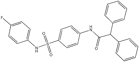 N-{4-[(4-fluoroanilino)sulfonyl]phenyl}-2,2-diphenylacetamide