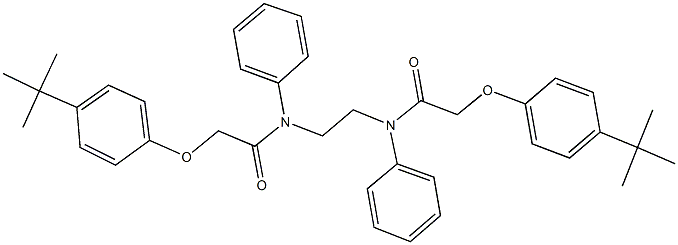 2-(4-tert-butylphenoxy)-N-(2-{[(4-tert-butylphenoxy)acetyl]anilino}ethyl)-N-phenylacetamide,,结构式