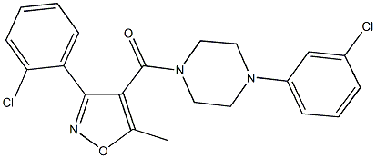 1-(3-chlorophenyl)-4-{[3-(2-chlorophenyl)-5-methyl-4-isoxazolyl]carbonyl}piperazine|