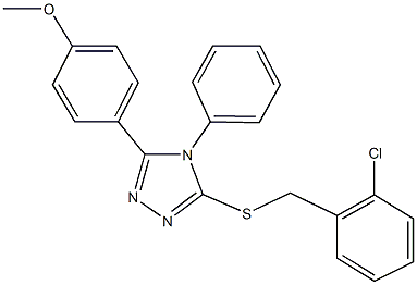 4-{5-[(2-chlorobenzyl)sulfanyl]-4-phenyl-4H-1,2,4-triazol-3-yl}phenyl methyl ether 结构式