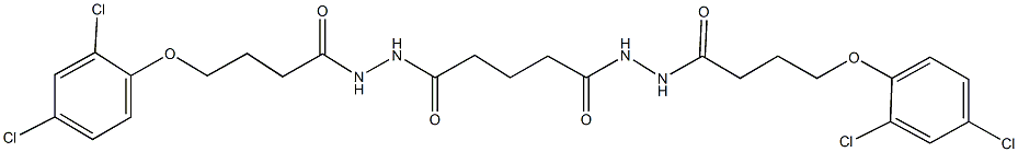 4-(2,4-dichlorophenoxy)-N'-(5-{2-[4-(2,4-dichlorophenoxy)butanoyl]hydrazino}-5-oxopentanoyl)butanohydrazide Struktur