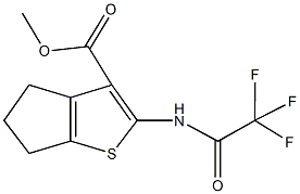 methyl 2-[(trifluoroacetyl)amino]-5,6-dihydro-4H-cyclopenta[b]thiophene-3-carboxylate 化学構造式