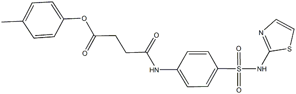 4-methylphenyl 4-oxo-4-{4-[(1,3-thiazol-2-ylamino)sulfonyl]anilino}butanoate Struktur